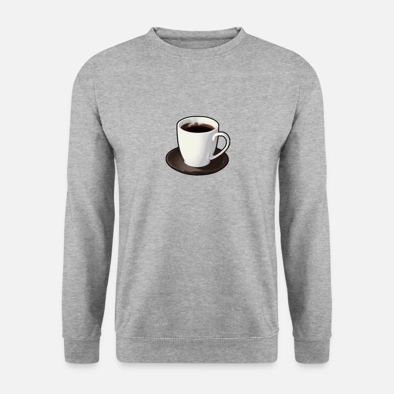 Tasse Kaffee - Unisex Pullover - Weißgrau meliert