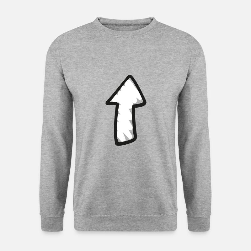 Pfeil - Unisex Pullover - Weißgrau meliert