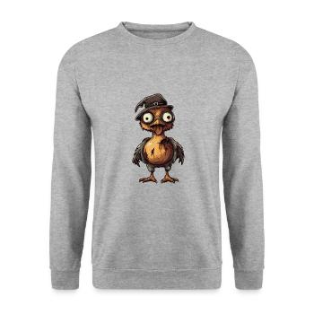Turkey Halloween Comic Funny - Unisex Sweatshirt - salt & pepper - Front - Alina (178cm) & Michal (187cm)