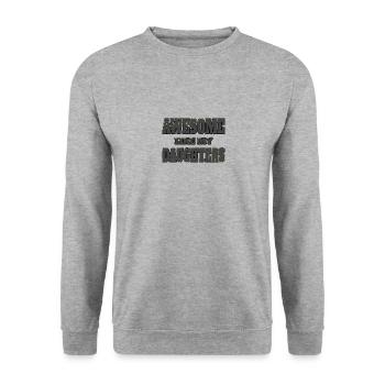Awesome like my daughters - Unisex Sweatshirt - salt & pepper - Front - Alina (178cm) & Michal (187cm)