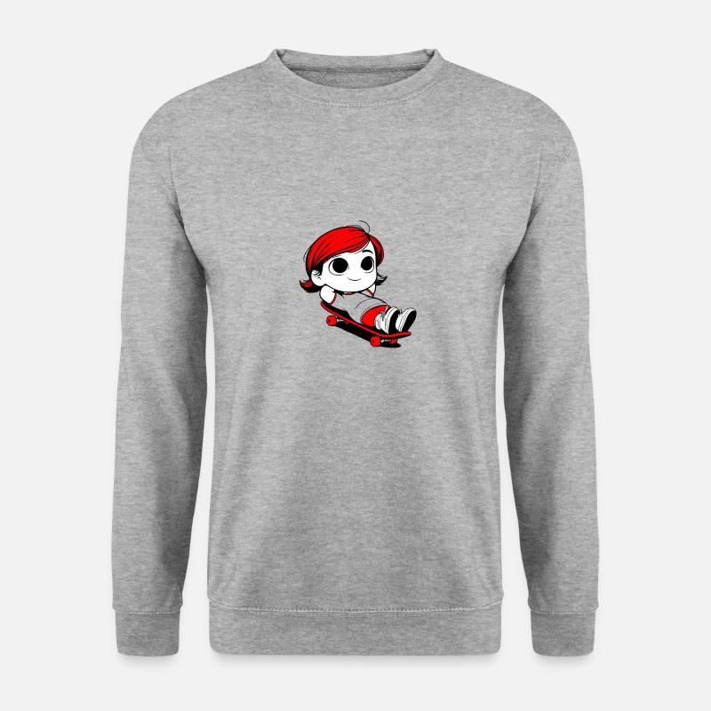 Kathy relaxing on a skateboard - Unisex Sweatshirt - salt & pepper