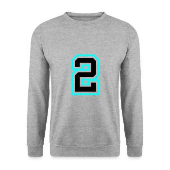 Symbole à 2 chiffres - Sweat-shirt Unisexe - gris chiné - Devant - Alina (178cm) & Michal (187cm)