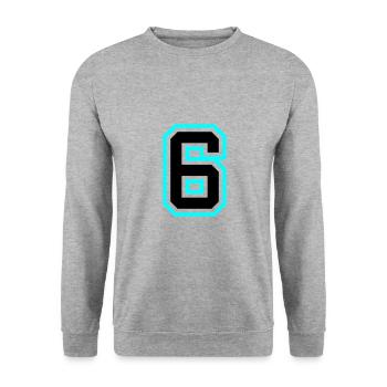 Symbole à 6 chiffres - Sweat-shirt Unisexe - gris chiné - Devant - Alina (178cm) & Michal (187cm)