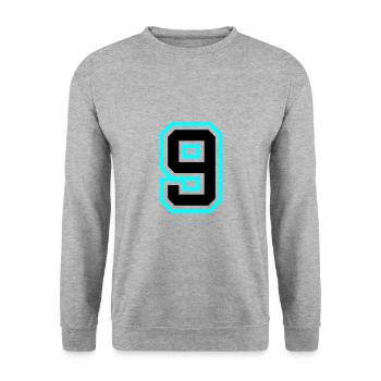 Symbole à 9 chiffres - Sweat-shirt Unisexe - gris chiné - Devant - Alina (178cm) & Michal (187cm)