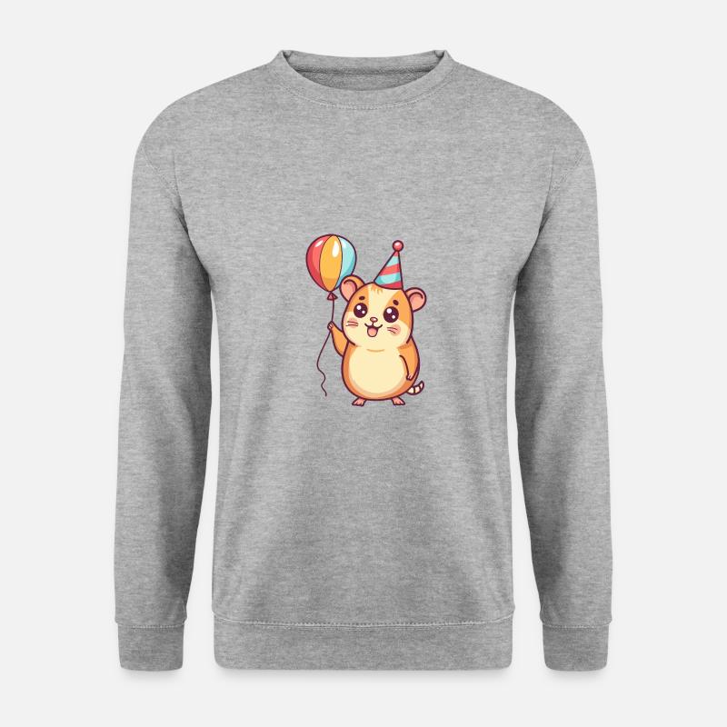 Hamster Birthday Comic - Unisex Sweatshirt - salt & pepper