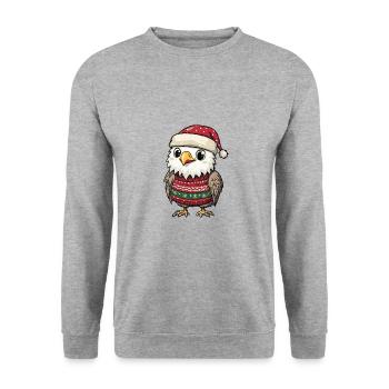 Bande dessinée de Noël de l’aigle - Sweat-shirt Unisexe - gris chiné - Devant - Alina (178cm) & Michal (187cm)