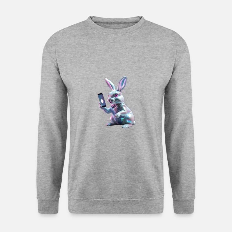 Bunny Pro - Unisex Pullover - Weißgrau meliert