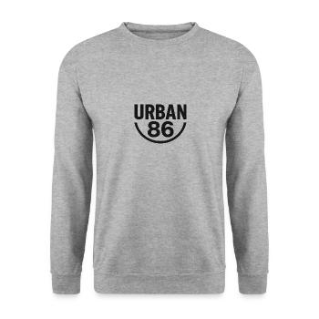 Die neue Marke Urban 86 steht für Lebensfreude. - Unisex Pullover - Weißgrau meliert - Vorne - Alina (178cm) & Michal (187cm)
