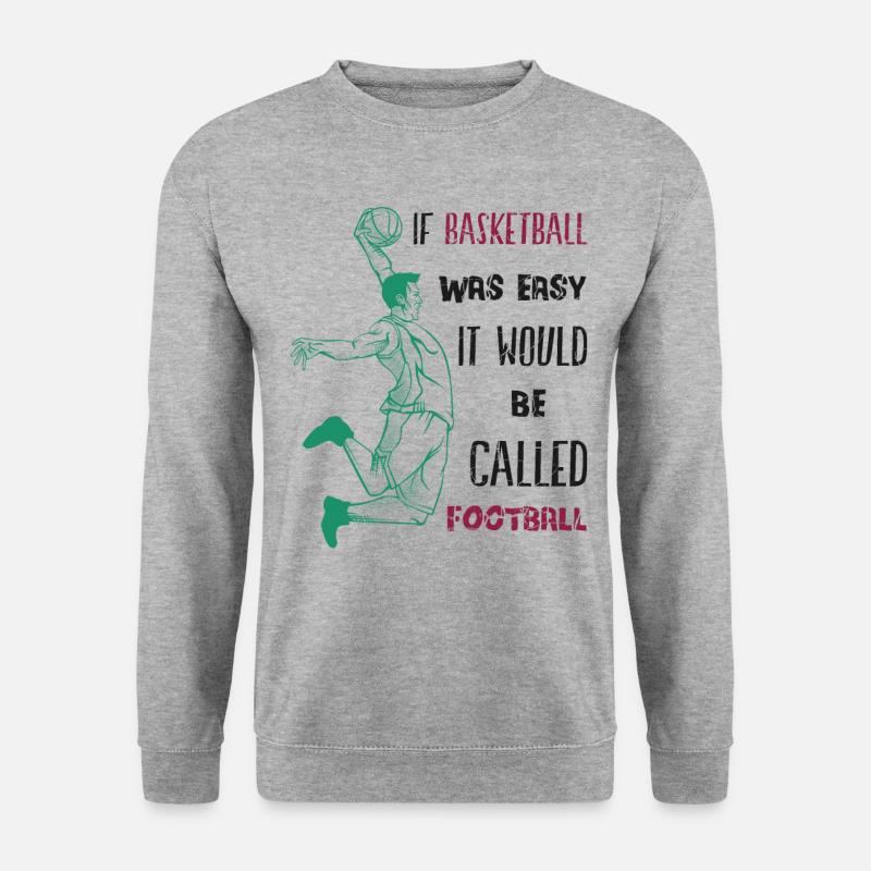 Basketballer - Unisex Pullover - Weißgrau meliert