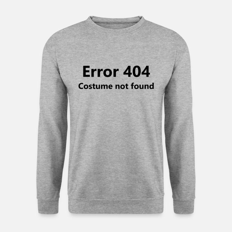 Halloween Computer Nerd Verkleidung Kostüm Lustig - Unisex Pullover - Weißgrau meliert