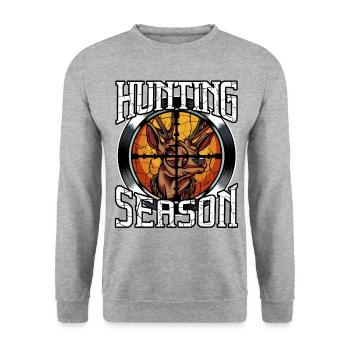 chasse - Sweat-shirt Unisexe - gris chiné - Devant - Alina (178cm) & Michal (187cm)