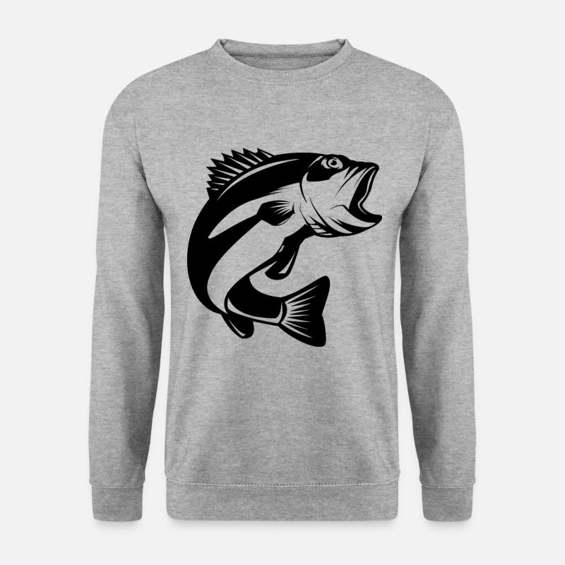 Cadeau de pêcheur - pêcheur - Sweat-shirt Unisexe - gris chiné