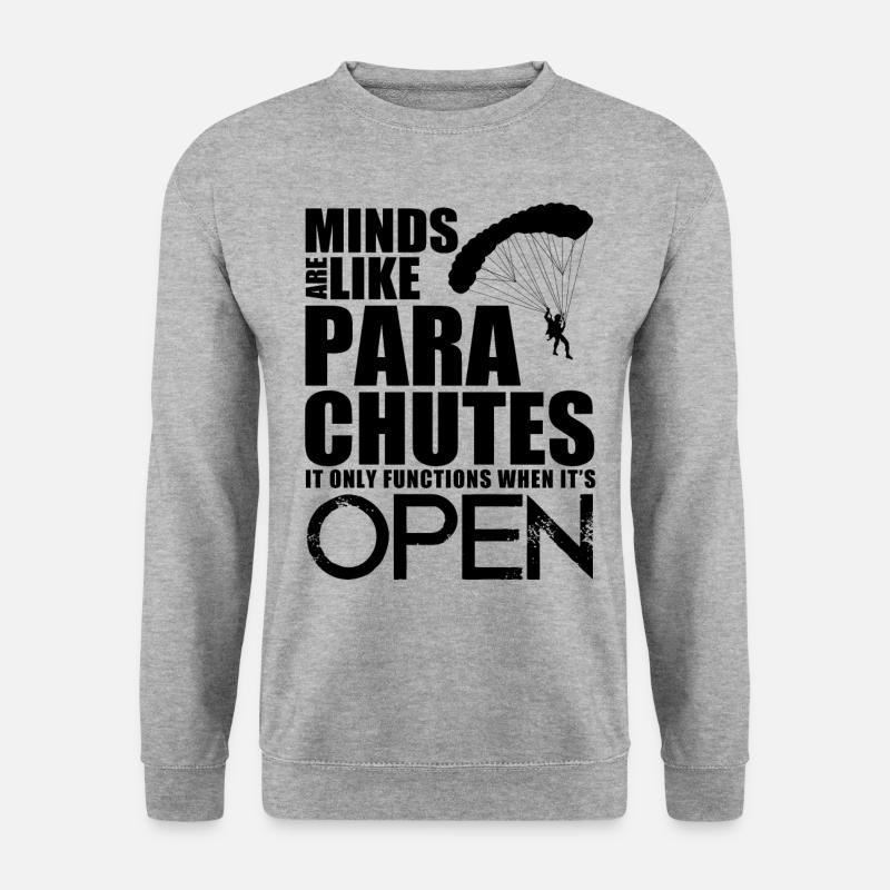 Fallschirmspringen - Unisex Pullover - Weißgrau meliert