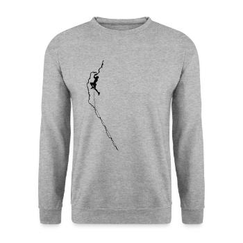 montée - Sweat-shirt Unisexe - gris chiné - Devant - Alina (178cm) & Michal (187cm)