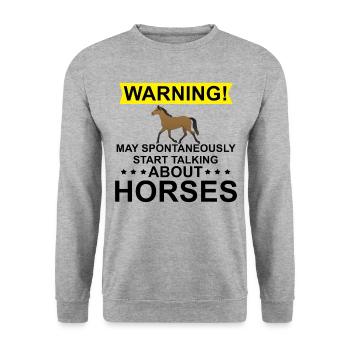 Rider Equestrian Sayings - Unisex Sweatshirt - salt & pepper - Front - Alina (178cm) & Michal (187cm)