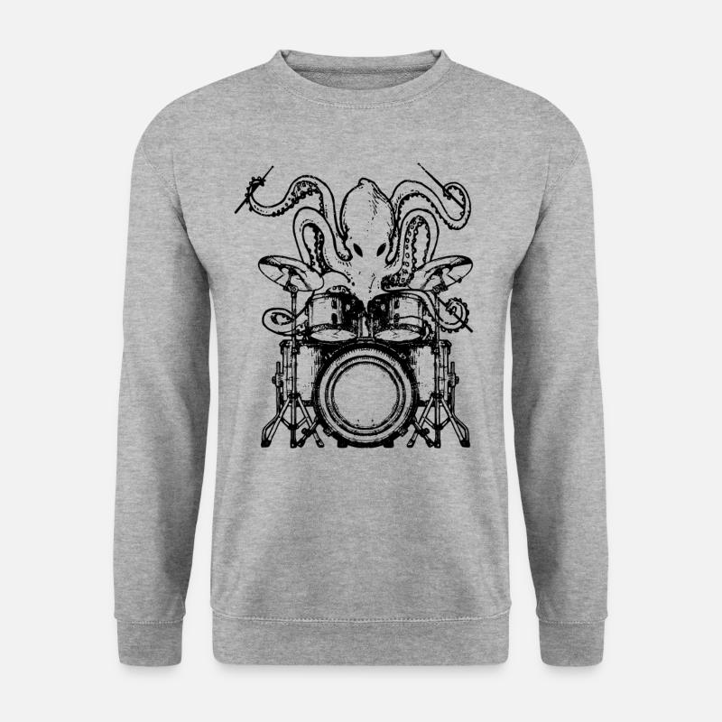 Cadeau de batterie batteur - Sweat-shirt Unisexe - gris chiné