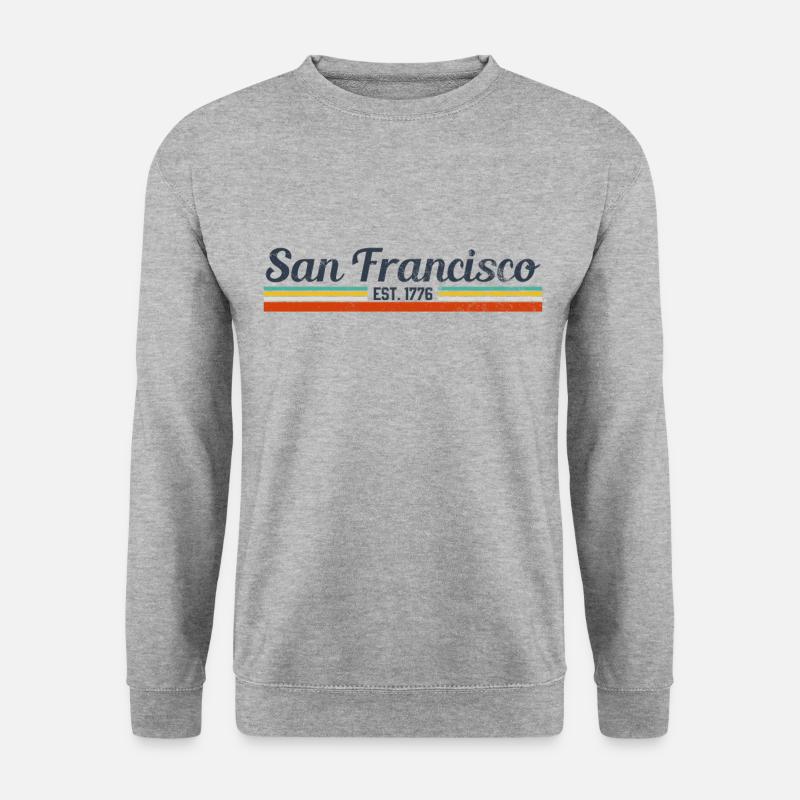 San Francisco Vintage - Unisex Pullover - Weißgrau meliert