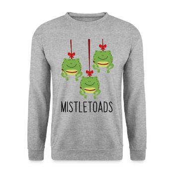 Mistletoads - Unisex Sweatshirt - salt & pepper - Front - Alina (178cm) & Michal (187cm)