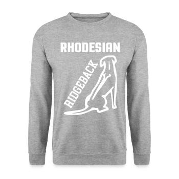 Rhodesian Ridgeback - Unisex Pullover - Weißgrau meliert - Vorne - Alina (178cm) & Michal (187cm)
