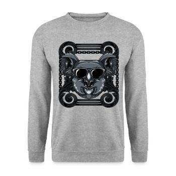 Koala - Unisex Pullover - Weißgrau meliert - Vorne - Alina (178cm) & Michal (187cm)