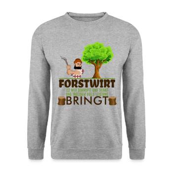T-shirt Forstwirt · Full Performance · Cadeau Förster - Sweat-shirt Unisexe - gris chiné - Devant - Alina (178cm) & Michal (187cm)