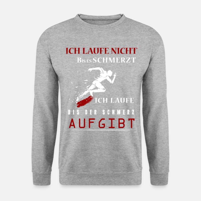 Laufen Shirt Joggen · Läufer Geschenk - Unisex Pullover - Weißgrau meliert