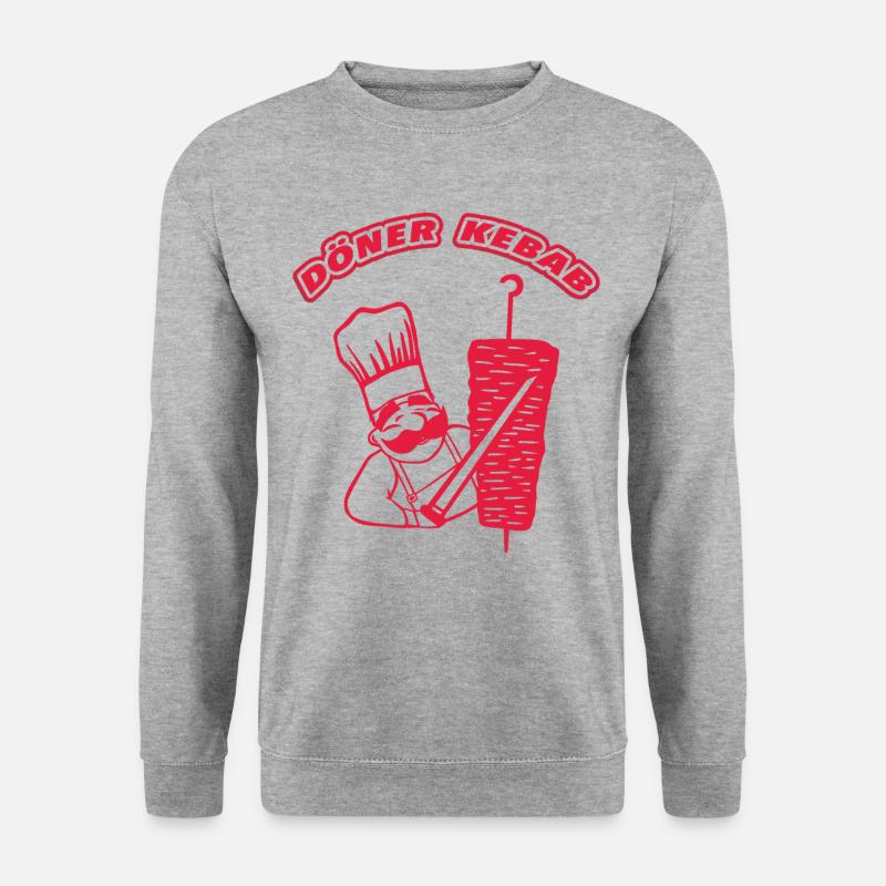 Döner Kebab - Unisex Pullover - Weißgrau meliert
