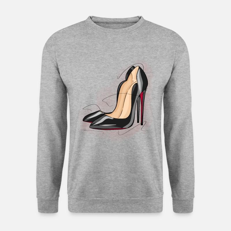 Sexy Highheels - Unisex Pullover - Weißgrau meliert