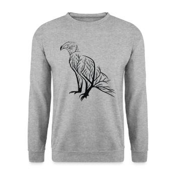 Eagle Eagle Raptor - Sweat-shirt Unisexe - gris chiné - Devant - Alina (178cm) & Michal (187cm)