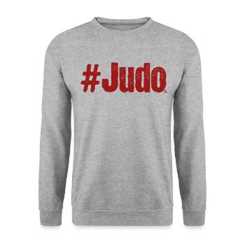 #Judo - Sweat-shirt Unisexe - gris chiné - Devant - Alina (178cm) & Michal (187cm)