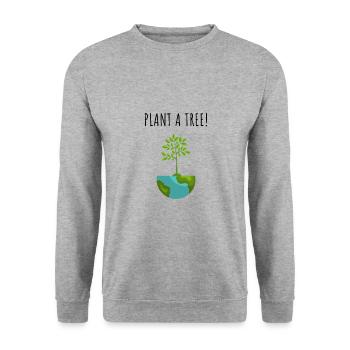 Protection de l’environnement Protection de l’environnement Planète Terre Vert - Sweat-shirt Unisexe - gris chiné - Devant - Alina (178cm) & Michal (187cm)
