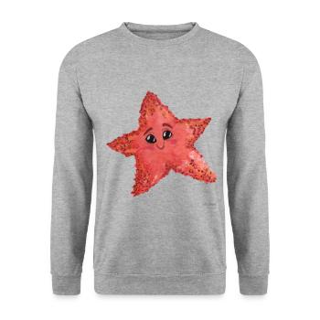 Étoile de mer animal cadeau doux enfants eau de mer - Sweat-shirt Unisexe - gris chiné - Devant - Alina (178cm) & Michal (187cm)
