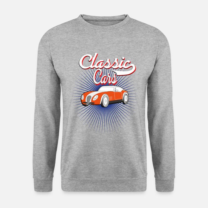 Automobil Auto Oldtimer Klassik - Unisex Pullover - Weißgrau meliert