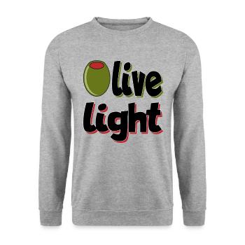 Olive LIght - Sweat-shirt Unisexe - gris chiné - Devant - Alina (178cm) & Michal (187cm)