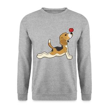 Beagle - Unisex Sweatshirt - salt & pepper - Front - Alina (178cm) & Michal (187cm)