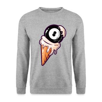 Billiards Scoop Ice Cream Billiards Ice Cream - Unisex Sweatshirt - salt & pepper - Front - Alina (178cm) & Michal (187cm)