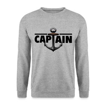 KAPITÄN ANKER SEGELN GESCHENKIDEE - Unisex Pullover - Weißgrau meliert - Vorne - Alina (178cm) & Michal (187cm)