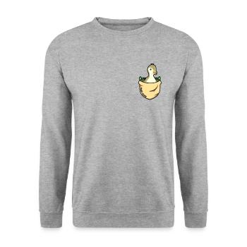 Baby Duck Outfit - Unisex Sweatshirt - salt & pepper - Front - Alina (178cm) & Michal (187cm)