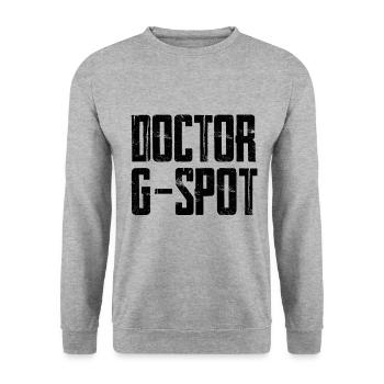 Doctor G-Spot | Doctor G-Spot | Go point - Unisex Sweatshirt - salt & pepper - Front - Alina (178cm) & Michal (187cm)