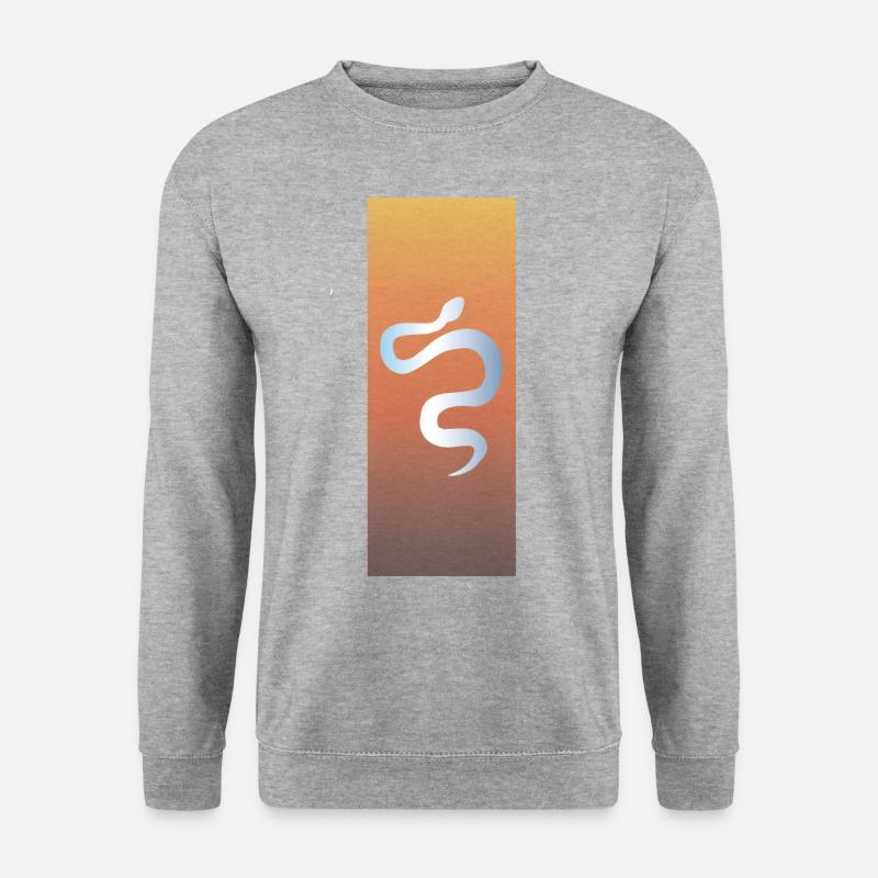 Schlange - Unisex Pullover - Weißgrau meliert
