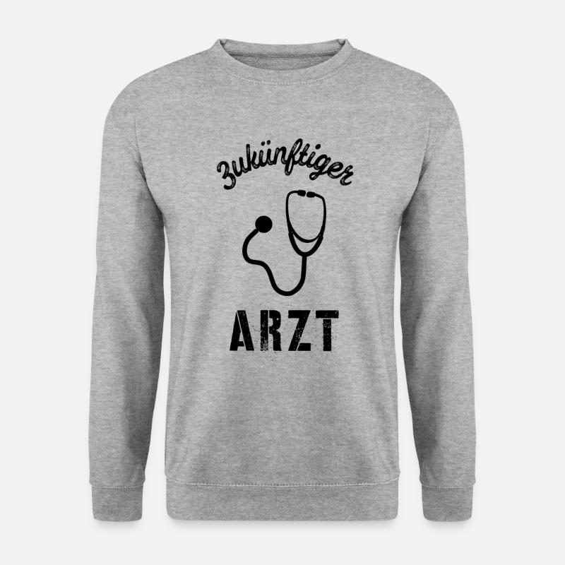 zukünftiger Arzt - Unisex Pullover - Weißgrau meliert