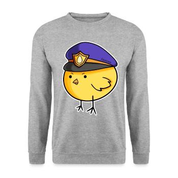 Cadeau de poussin enfants gangster sécurité - Sweat-shirt Unisexe - gris chiné - Devant - Alina (178cm) & Michal (187cm)