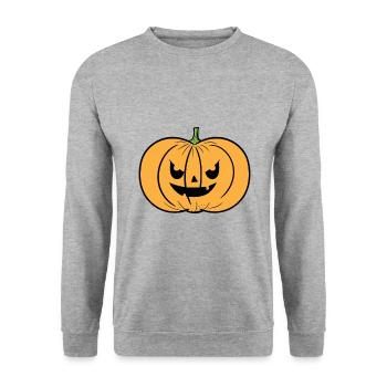 Citrouille effrayant - Sweat-shirt Unisexe - gris chiné - Devant - Alina (178cm) & Michal (187cm)