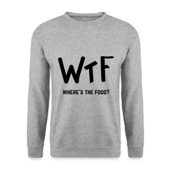 Où est la nourriture - Sweat-shirt Unisexe - gris chiné - Devant - Alina (178cm) & Michal (187cm)
