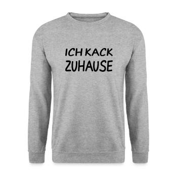 Je rentre chez moi - pour tous Heimscheisser - Sweat-shirt Unisexe - gris chiné - Devant - Alina (178cm) & Michal (187cm)