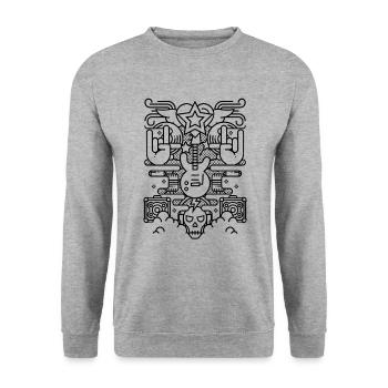 Juste rock - Sweat-shirt Unisexe - gris chiné - Devant - Alina (178cm) & Michal (187cm)