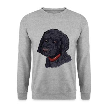 Poodle dog pet cooler dog golden doodle sweet - Unisex Sweatshirt - salt & pepper - Front - Alina (178cm) & Michal (187cm)