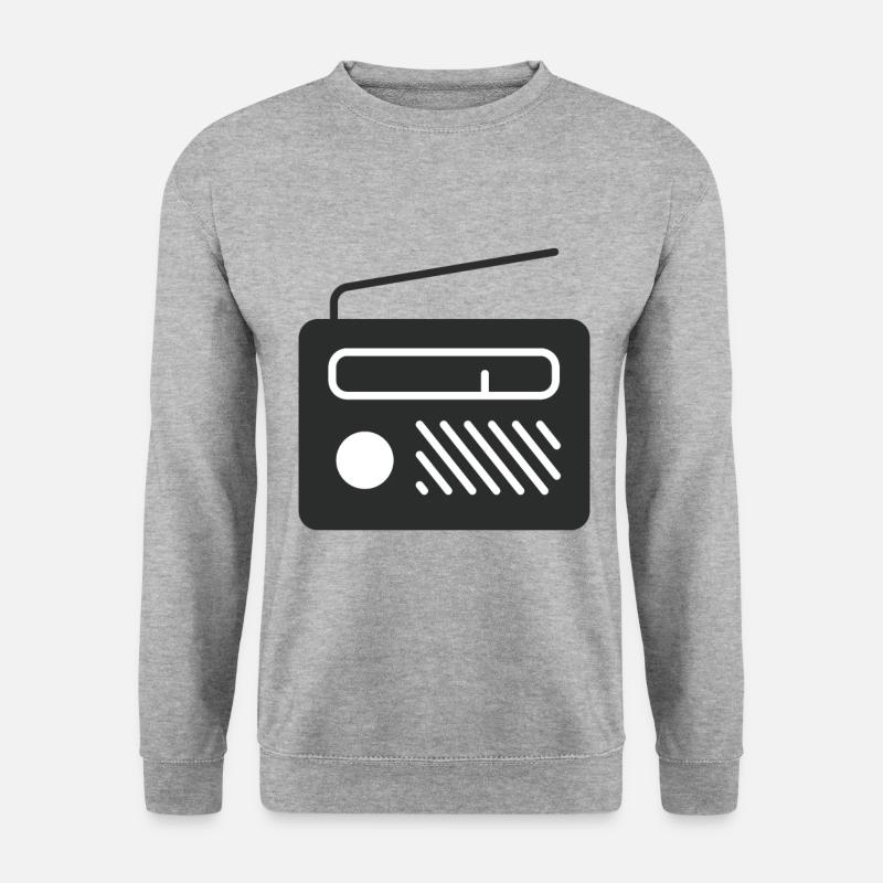 Radio - Unisex Pullover - Weißgrau meliert