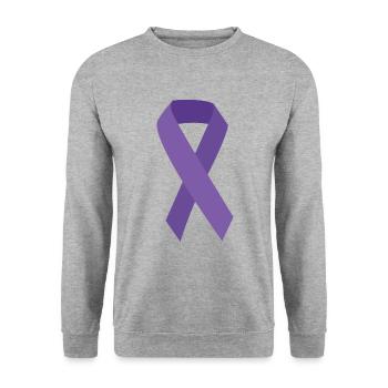Boucle violette - Sweat-shirt Unisexe - gris chiné - Devant - Alina (178cm) & Michal (187cm)