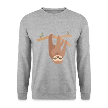 indolence - Sweat-shirt Unisexe - gris chiné - Devant - Alina (178cm) & Michal (187cm)